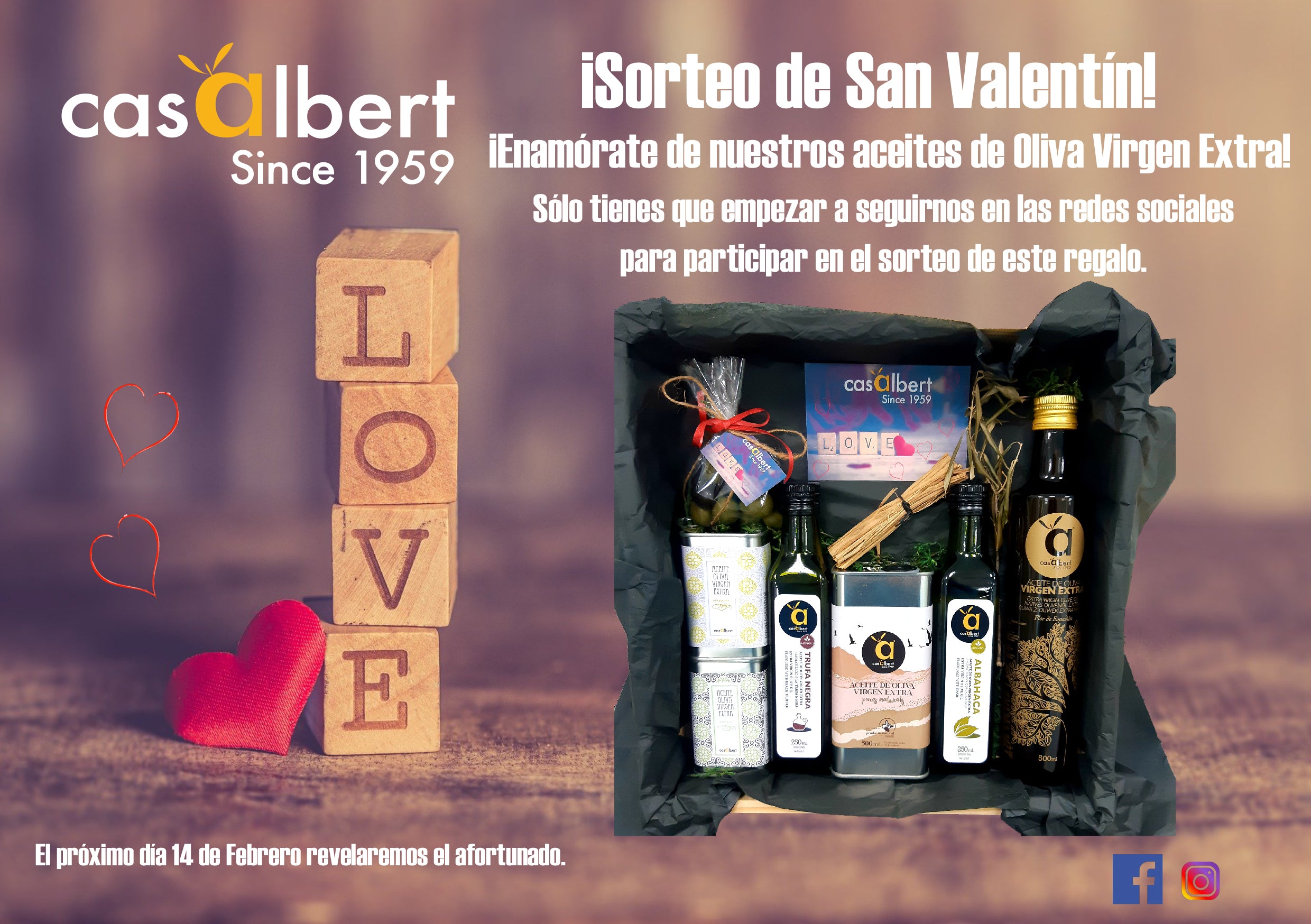 Bases legales Sorteo CESTA San Valentín Casalbert
