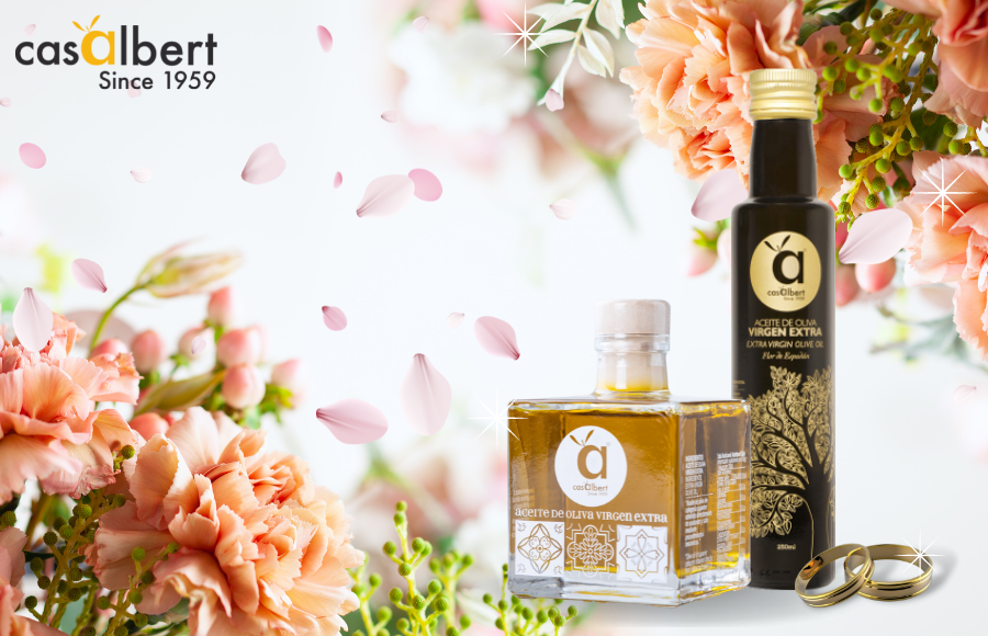 Detalles de boda con Aceite de Oliva Virgen Extra Casalbert