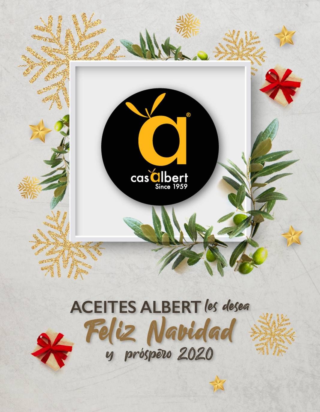 ACEITES ALBERT les desea Feliz Navidad y próspero 2020