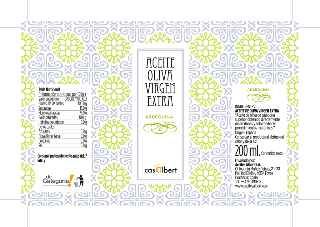 PACK AOVE TRES MONOVARIETALES COMUNIDAD VALENCIANA