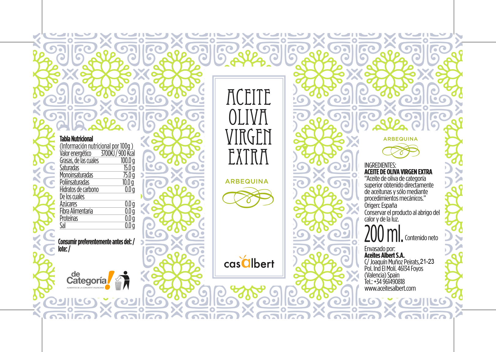 PACK AOVE TRES MONOVARIETALES COMUNIDAD VALENCIANA