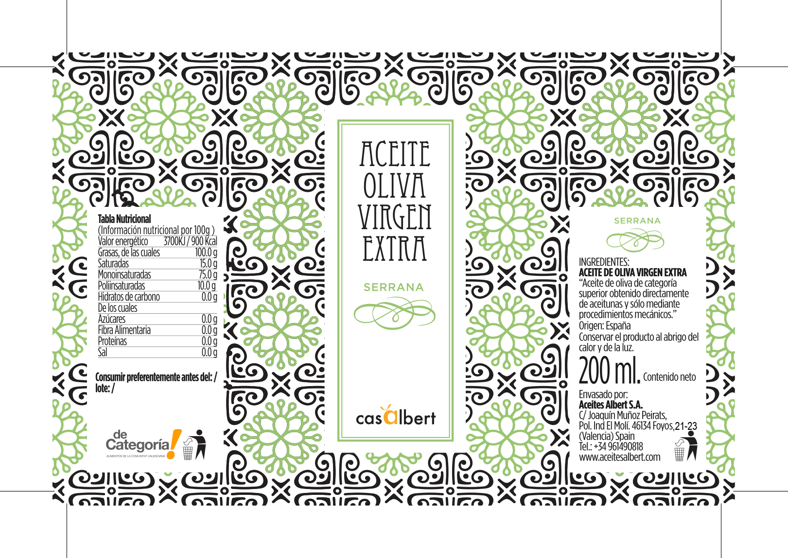 PACK AOVE TRES MONOVARIETALES COMUNIDAD VALENCIANA