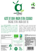 ACEITE DE OLIVA VIRGEN EXTRA ECOLÓGICO 5 LITROS