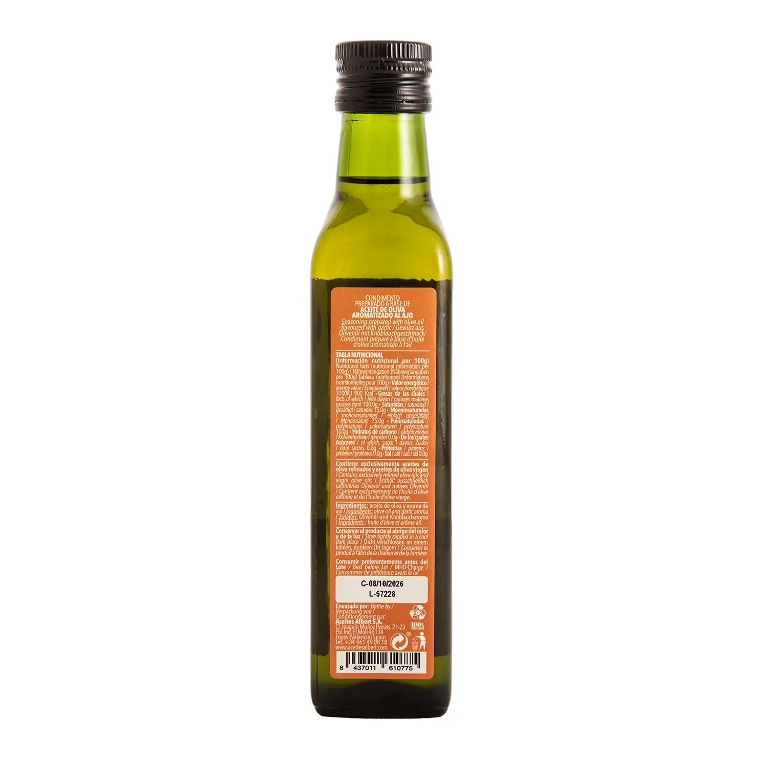 Aceite de Oliva aromatizado al Ajo 250ml