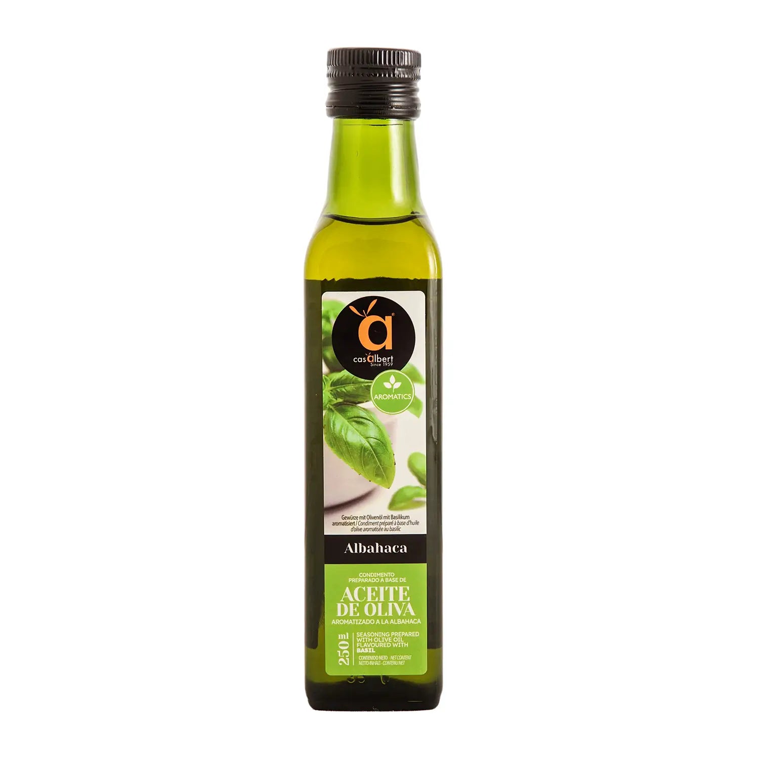 Aceite de Oliva aromatizado a la Albahaca 250ml