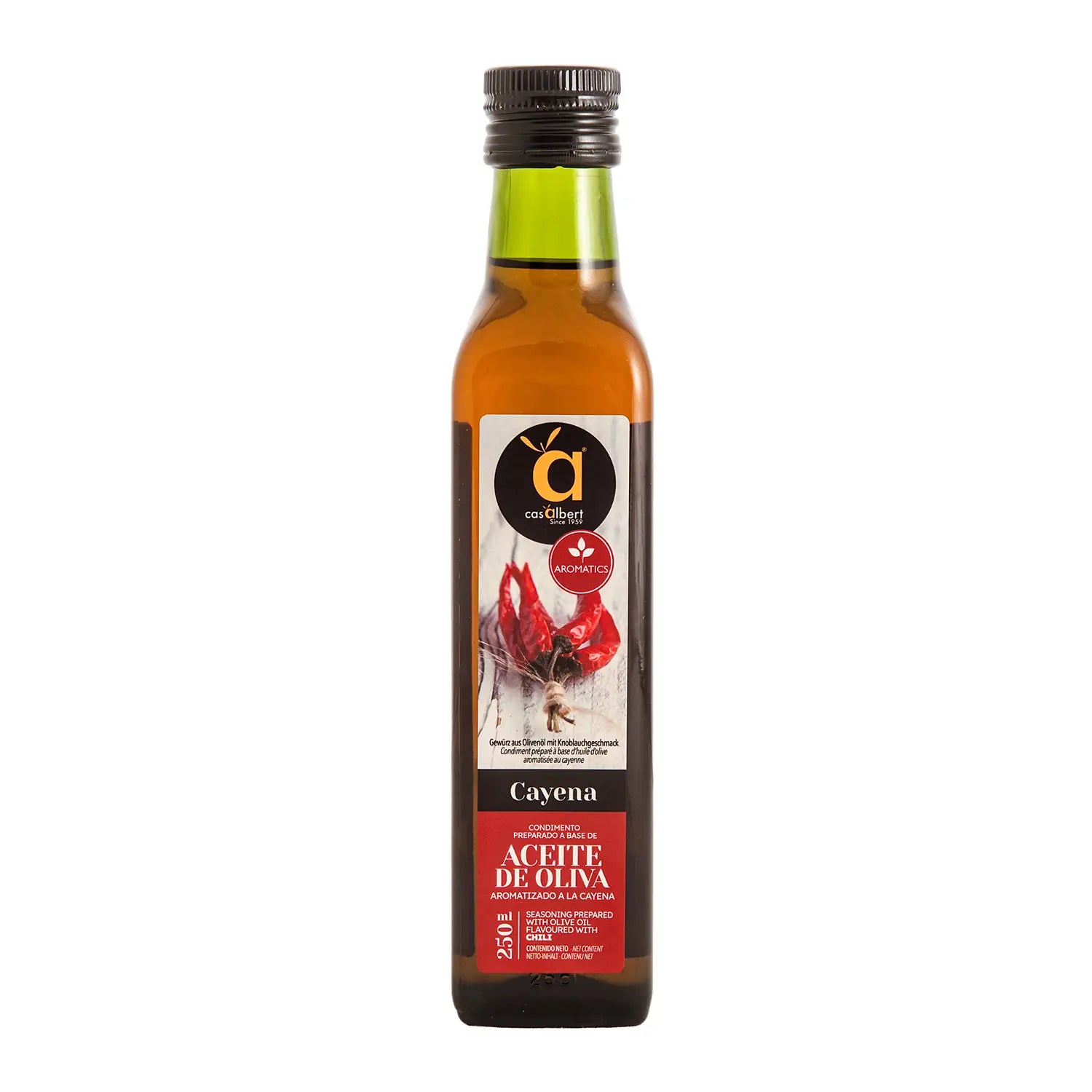 Aceite de Oliva aromatizado a la Cayena 250ml