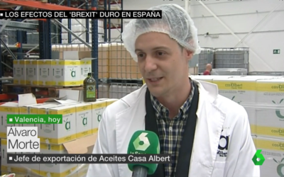 Aceites Albert opina en LA SEXTA TV sobre el efecto del Brexit en las exportaciones